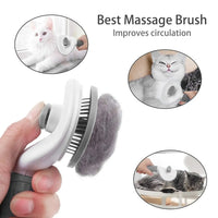 Self-Cleaning Pet Hair Removal Brush for Grooming - BIG FRENCHIES