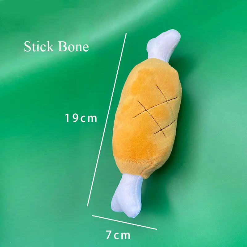 Plush Dog Toys – Squeaky Ice Cream, Fries & Hamburger Set - BIG FRENCHIES