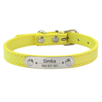 Personalized Dog Collar with Name Engraving – Anti-Lost PU Leather Collar for Dogs and Cats - BIG FRENCHIES