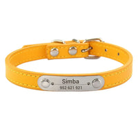 Personalized Dog Collar with Name Engraving – Anti-Lost PU Leather Collar for Dogs and Cats - BIG FRENCHIES