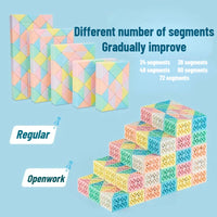 MEACAOFG Magic Snake Ruler Puzzle 24 36 48 60 72 Segments Stress Reliever Toys Twist Folding Educational Toy Kids Child Fidget Toys Cube