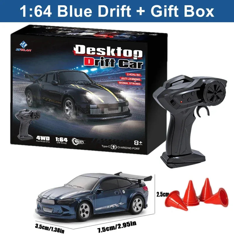 1/64 High-Speed Drift RC Car 4WD Remote Control Mini Racing Toy - BIG FRENCHIES