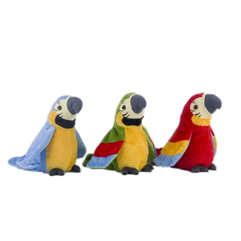 Talking Macaw Parrot Plush Toy – Repeat & Speak Animated Bird - BIG FRENCHIES