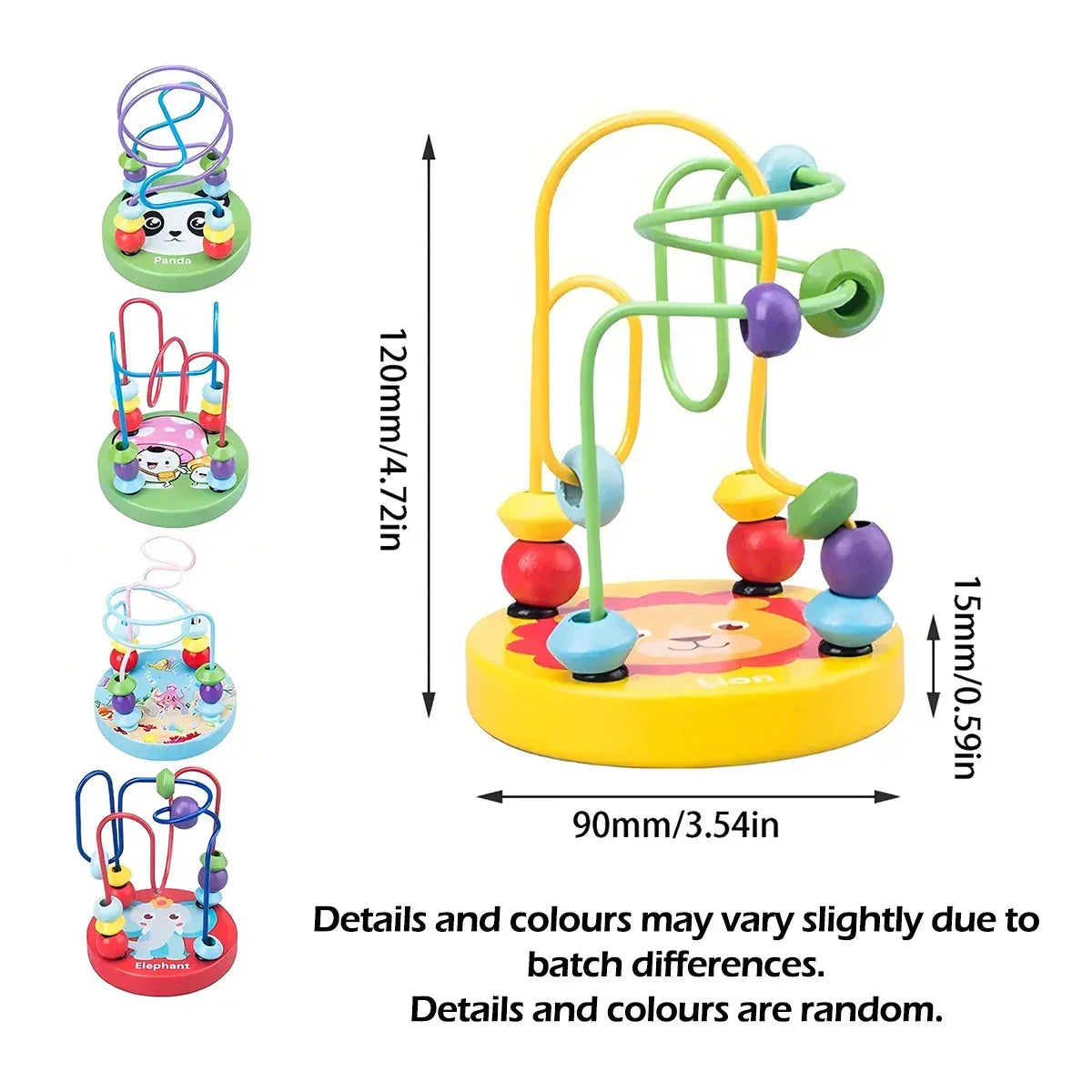 Wooden Roller Coaster Toy – Colorful Educational Bead Maze for Kids - BIG FRENCHIES