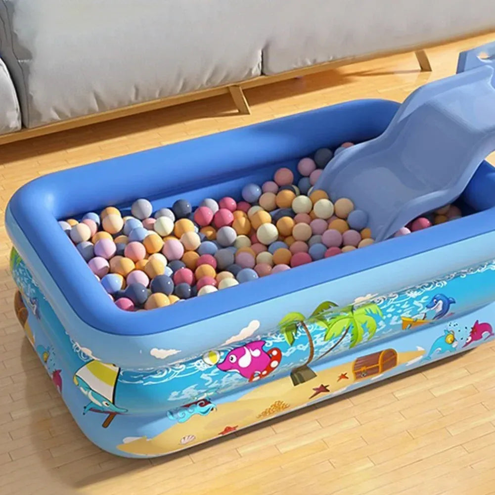 Inflatable Cartoon Baby Swimming Pool for Indoor & Outdoor Play - BIG FRENCHIES