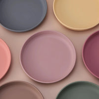 Color Kids Food Grade Silicone Baby Plate Anti-Slip Sucker Bowl