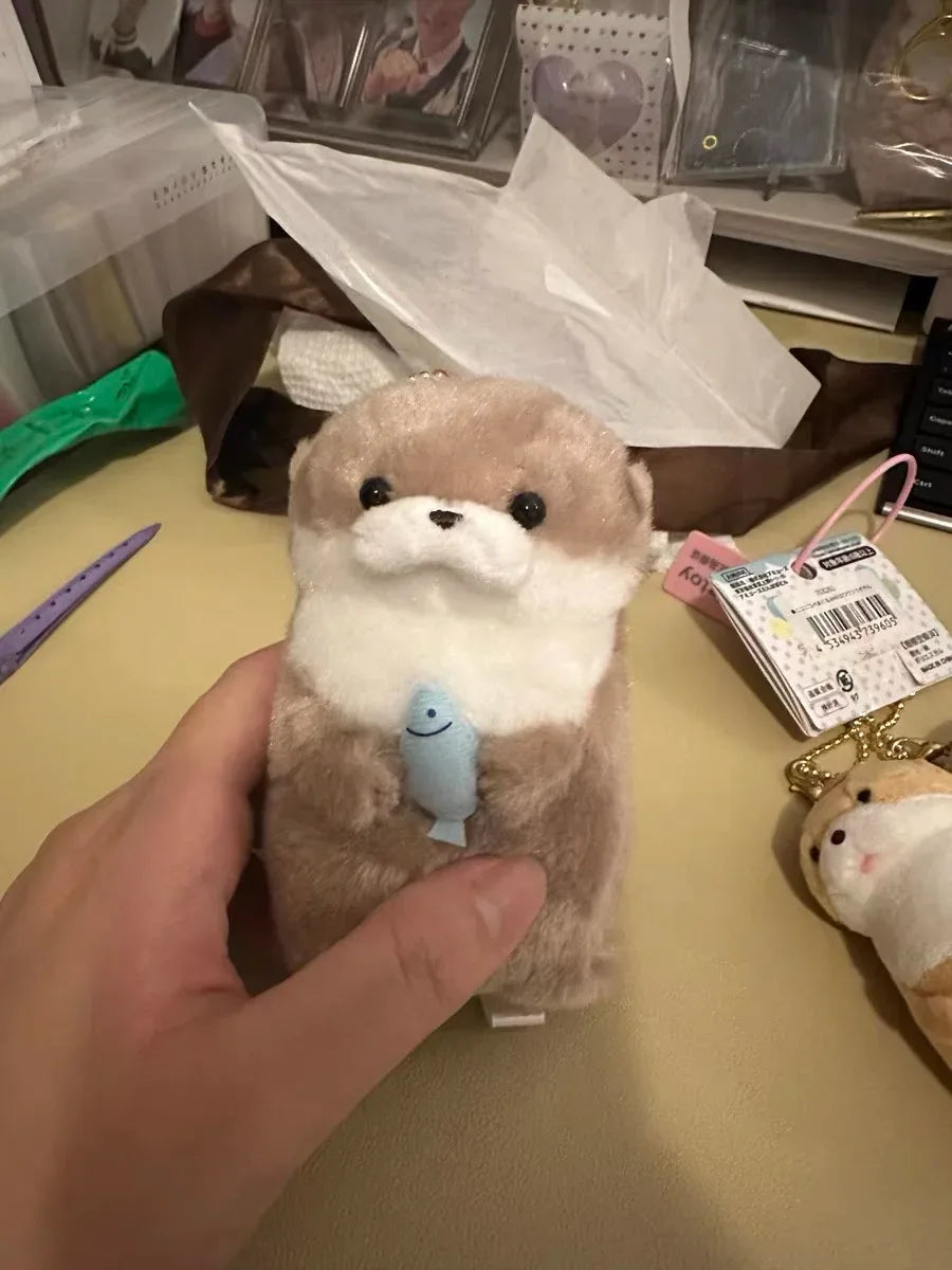 Cute Little Otter Hug Fish Plush Doll – Keychain Pendant Gift - BIG FRENCHIES