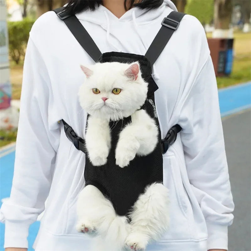 Breathable Cat Backpack Carrier for Outdoor Adventures - BIG FRENCHIES