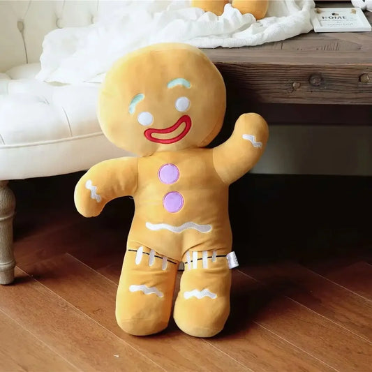 Gingerbread Man Christmas Plush Toy – Soft Stuffed Cookie Doll for Kids - BIG FRENCHIES