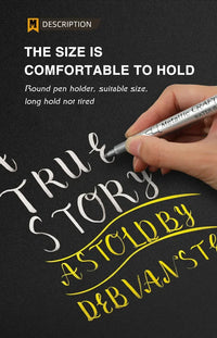 12 Colors Metallic Markers Pens Silver Gold Paint Pens for Black Paper, Glass, Rock Painting