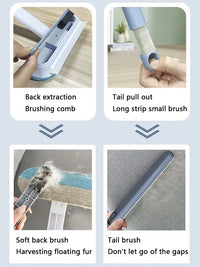 Multifunctional Pet Hair Remover Brush Long Handle Window Cleaning Brush Pet Fur Cleaning Tool Manual Cat Dog Hair Remover Brush - BIG FRENCHIES
