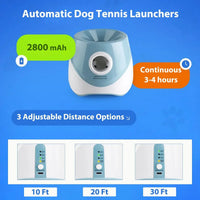 Automatic Dog Tennis Ball Launcher – Rechargeable Interactive Ball Throwing Machine for Small & Medium Dogs - BIG FRENCHIES