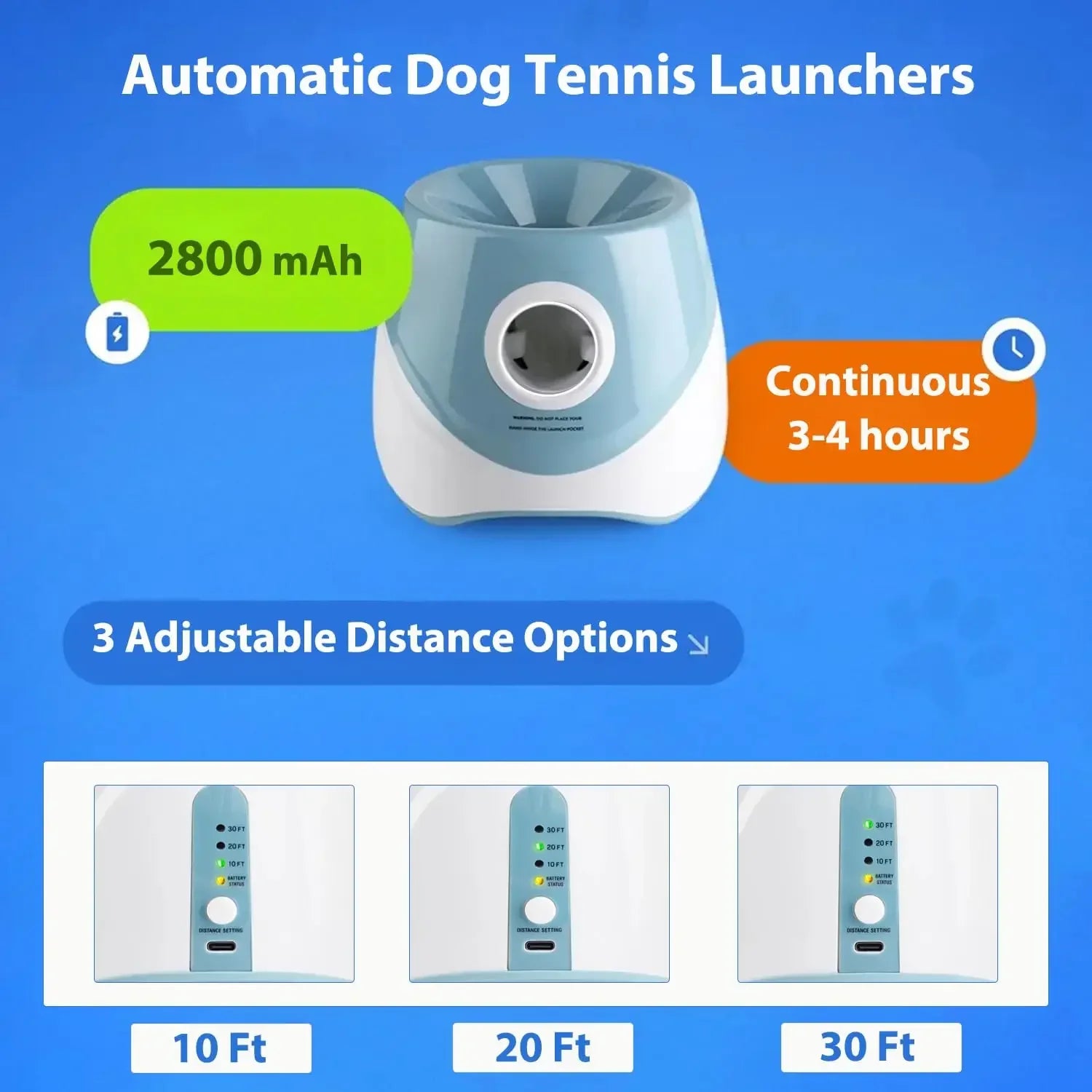 Automatic Dog Tennis Ball Launcher – Rechargeable Interactive Ball Throwing Machine for Small & Medium Dogs - BIG FRENCHIES