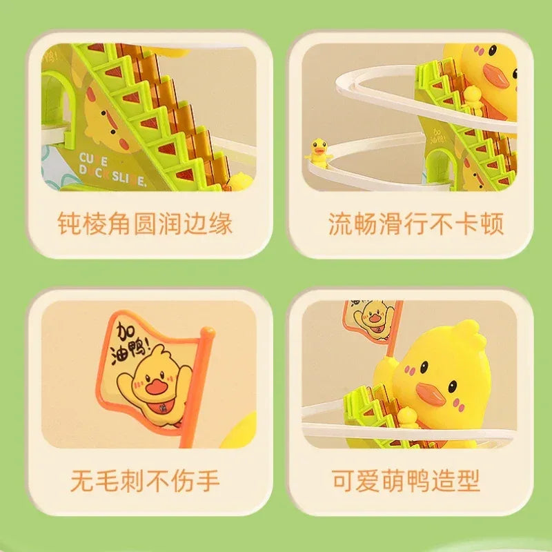 Stair Climbing Ducks Toy with Flashing Lights & Music - BIG FRENCHIES