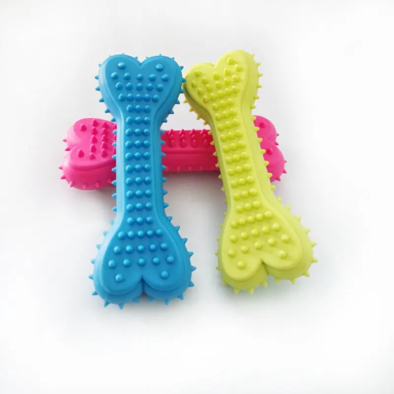 Durable Rubber Bone Chew Toys for Puppies and Teething - BIG FRENCHIES