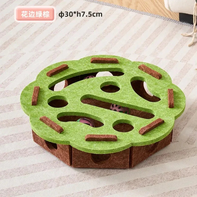 Cat Fun Box – Interactive Puzzle Toy for Indoor Cats, Scratching & Digging Activity Box with Bell Balls - BIG FRENCHIES