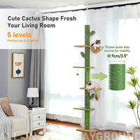 5 Tier Cat Tree Tower with Scratching Posts & Hammock - BIG FRENCHIES