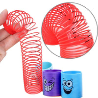12PCS Smiling Face Rainbow Spring Toys – Mini Magic Coil Fidgets for Kids | Stress Relief Party Favors in Random Colors