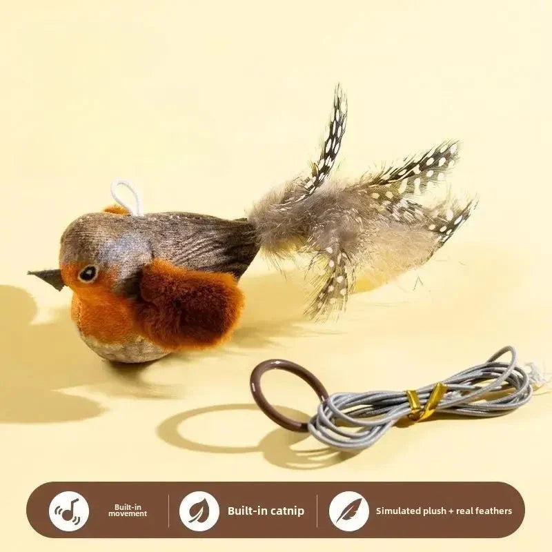 Interactive Bird Toy for Cats – Realistic Sounding Catnip Teaser Toy for Indoor Play & Exercise-Toys & Games-BIG FRENCHIES-Econic Blanks
