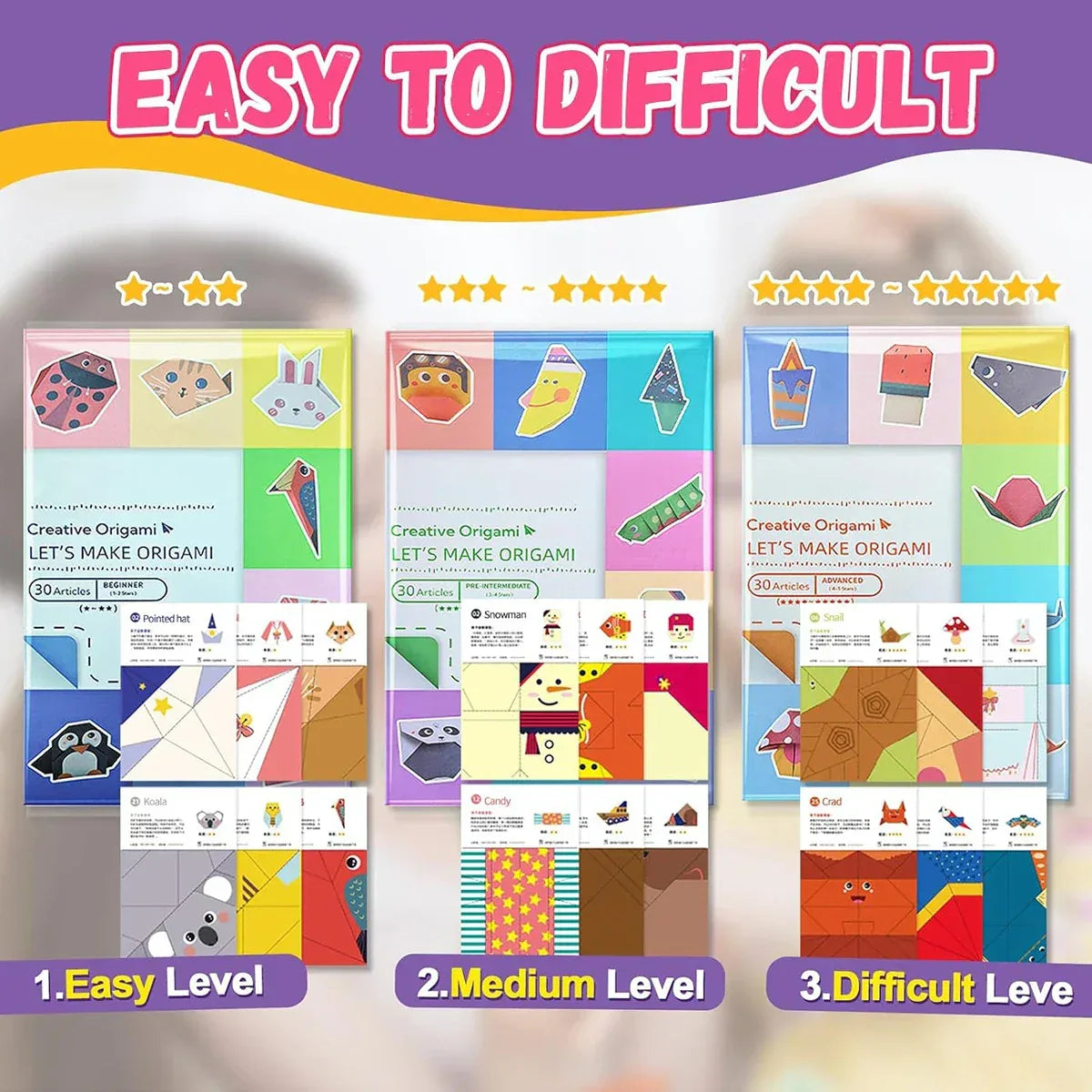 Origami Kit for Kids – 30/96 Sheets Paper Craft & DIY Art Set - BIG FRENCHIES