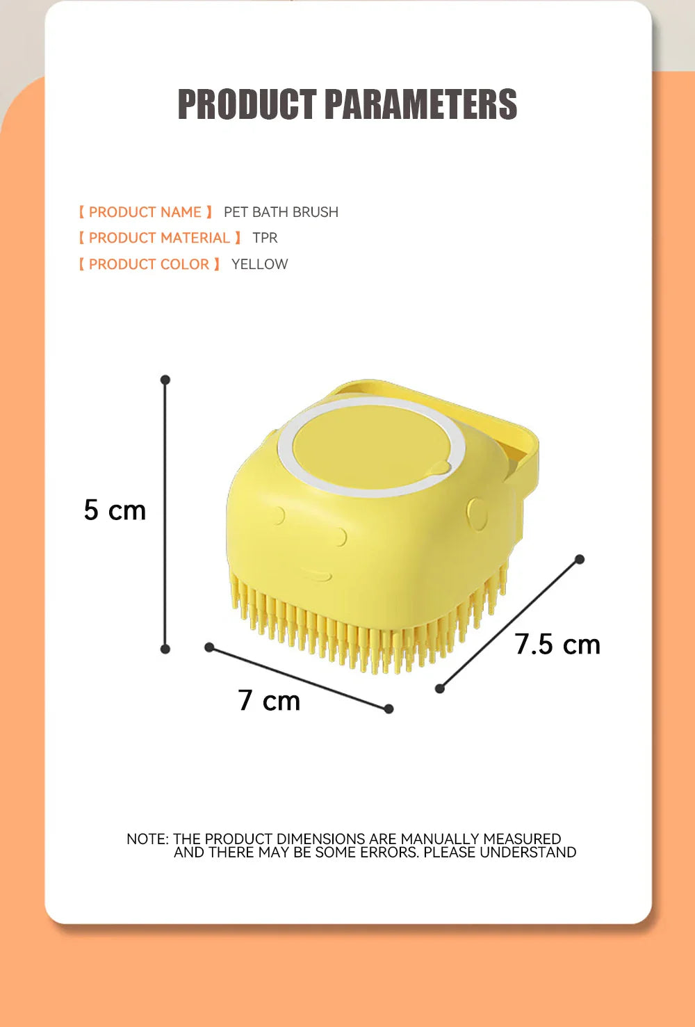 Pet Bathing Brush with Shampoo Dispenser - BIG FRENCHIES