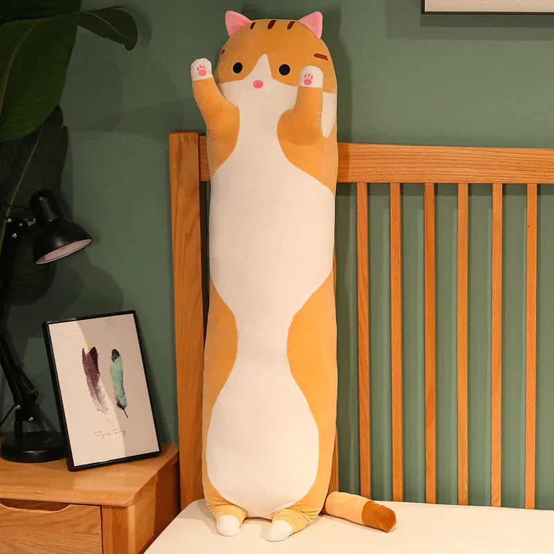 Long Cat Plush Toys - Soft Nap Pillow & Home Decor | 50-130cm Cute Gift for Kids & Girls-Pet Toys-BIG FRENCHIES-Econic Blanks