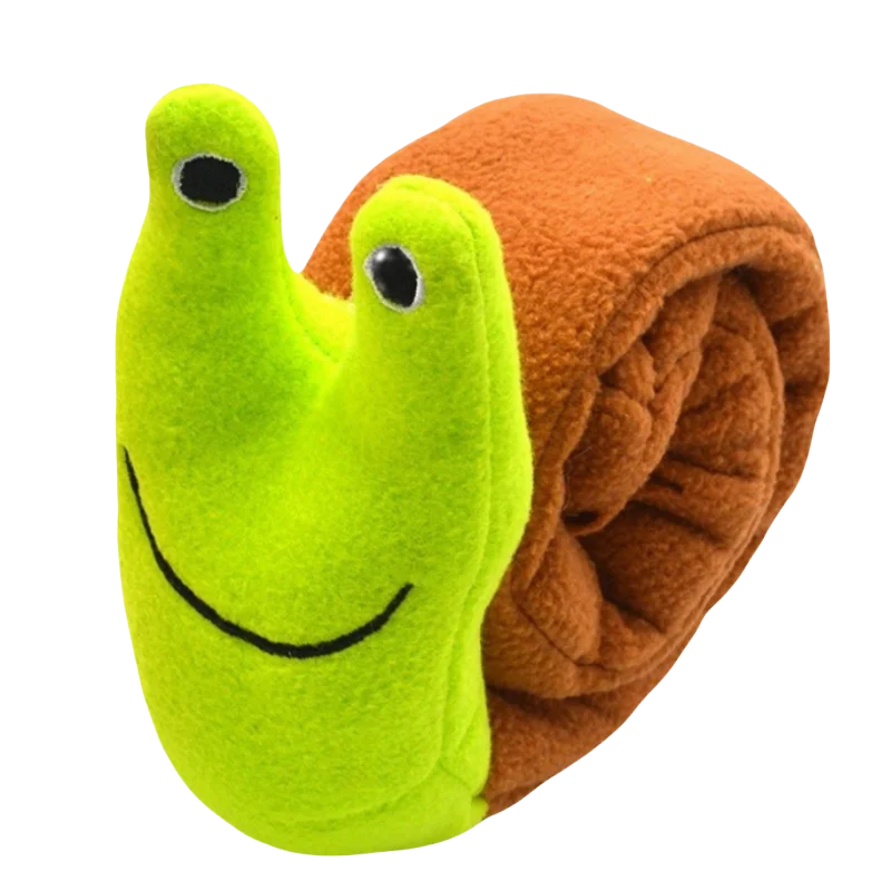 Dog Puzzle Feeder Plush Snail – Interactive Squeaky Chew Toy for Puppies & Dogs - BIG FRENCHIES
