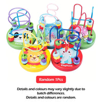 Wooden Roller Coaster Toy – Colorful Educational Bead Maze for Kids - BIG FRENCHIES