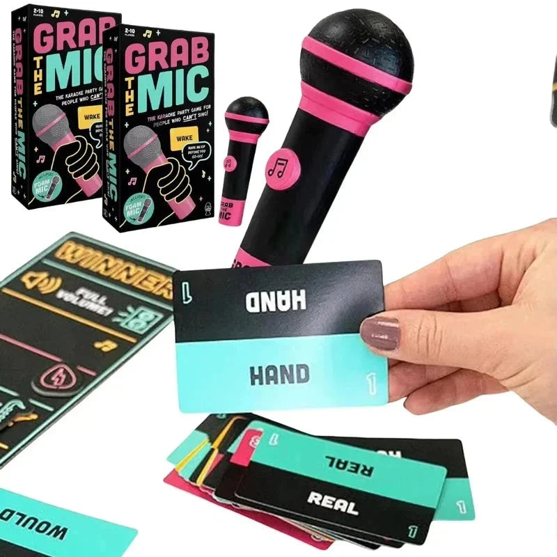 Lucky Egg Grab The Mic – Family Karaoke Board Game for 2-10 Players