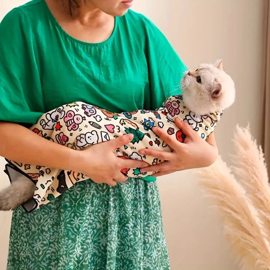 Cat Grooming Wrap - Anti-Bite, Anti-Scratch Swaddle for Medicine & Nail Clipping - BIG FRENCHIES