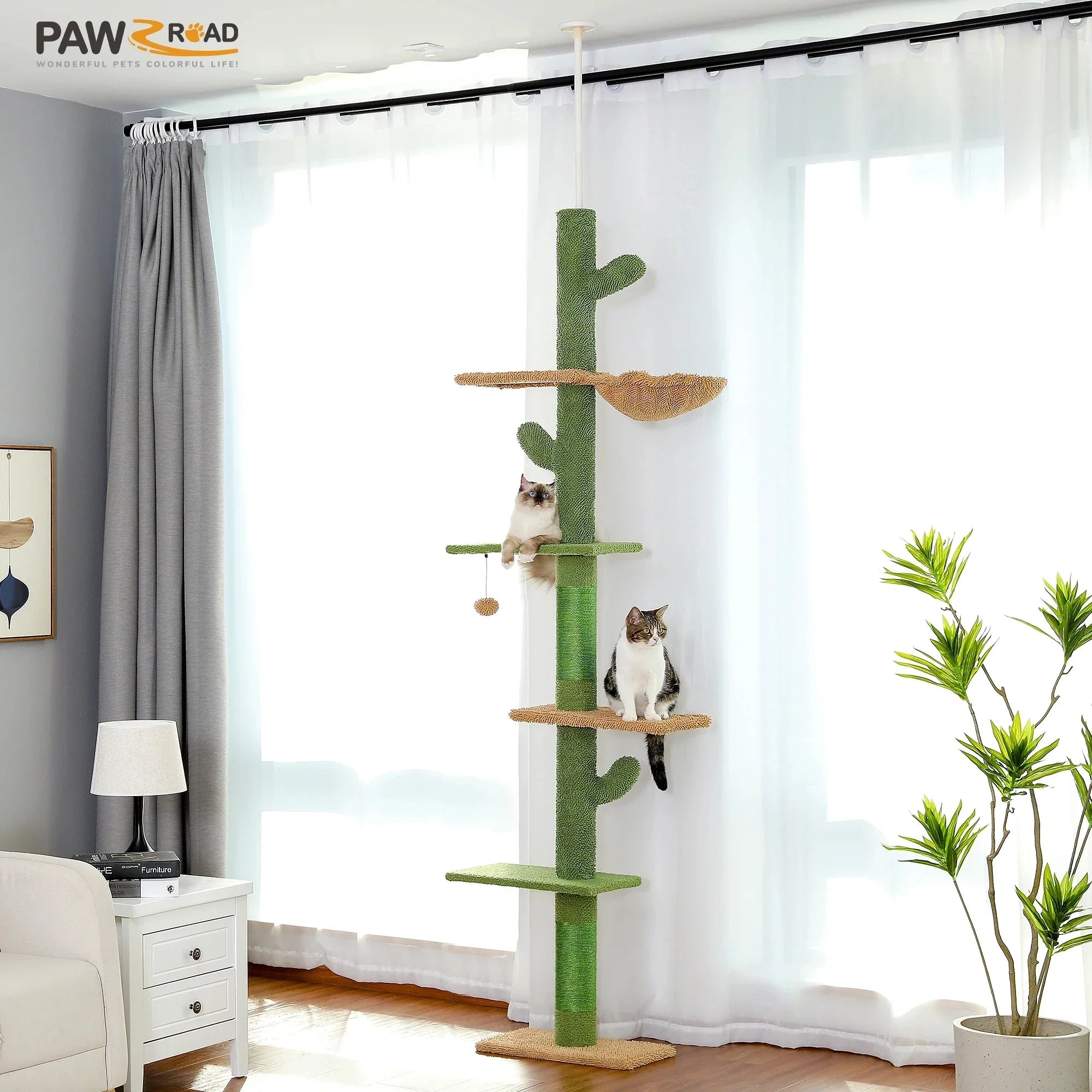 5 Tier Cat Tree Tower with Scratching Posts & Hammock - BIG FRENCHIES