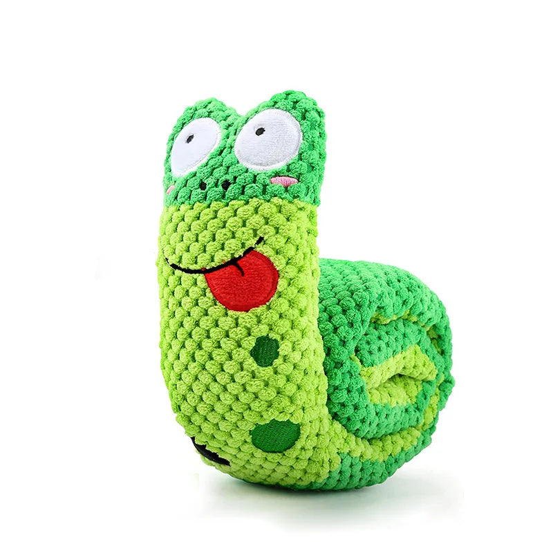Dog Puzzle Feeder Plush Snail – Interactive Squeaky Chew Toy for Puppies & Dogs - BIG FRENCHIES