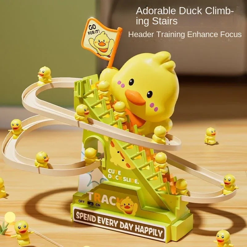 Stair Climbing Ducks Toy with Flashing Lights & Music - BIG FRENCHIES