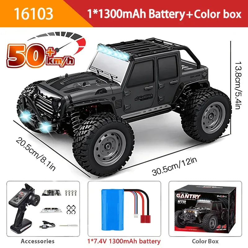 1:16 4WD RC Car 70KM/H High-Speed Drift Remote Control Truck - BIG FRENCHIES