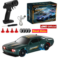 4WD RC Drift Racing Car - 1/43 Mini High-Speed Electric Car with Gyroscope, Realistic Lights, Remote Control Toy for Kids & Adults