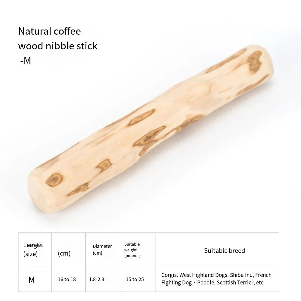 Coffee Wooden Dog Chew Stick – Tooth Pressure Relief Toy - BIG FRENCHIES