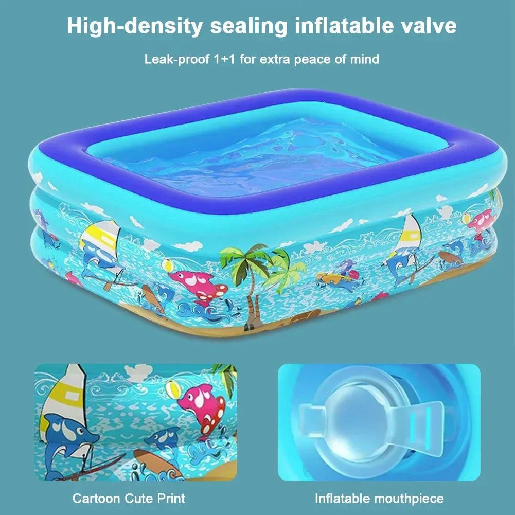 Inflatable Cartoon Baby Swimming Pool for Indoor & Outdoor Play - BIG FRENCHIES