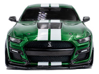 2020 Ford Mustang Shelby GT500 Fast Track Eruption Green Metallic with White Stripes 1/43 Diecast Model Car by Solido