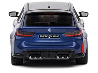 2023 BMW M3 Touring (G81) Competition San Marino Blue Metallic with Black Top 1/43 Diecast Model Car by Solido