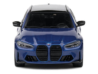 2023 BMW M3 Touring (G81) Competition San Marino Blue Metallic with Black Top 1/43 Diecast Model Car by Solido