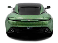 2023 Aston Martin DB12 Coupe Iridescent Emerald Metallic with Black Top 1/43 Diecast Model Car by Solido