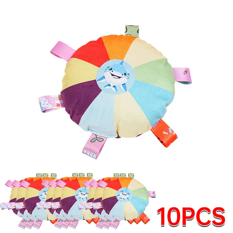 Rainbow Plush Flying Saucer Dog Toy – Interactive Chew & Training Disc - BIG FRENCHIES