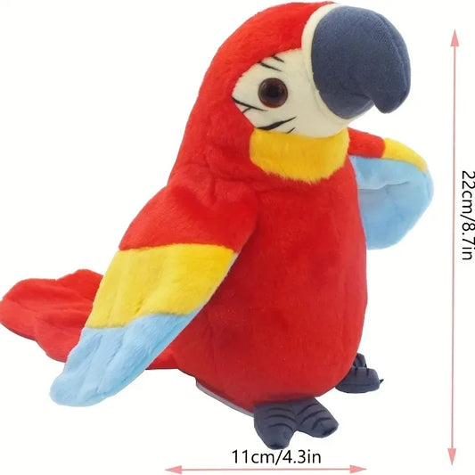 Talking Macaw Parrot Plush Toy – Repeat & Speak Animated Bird - BIG FRENCHIES