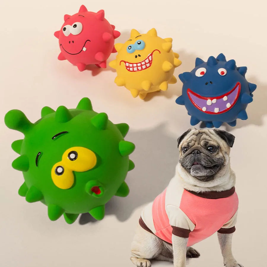 Squeaky Thorn Dog Chew Toy – Bite Resistant & Tooth Cleaning - BIG FRENCHIES
