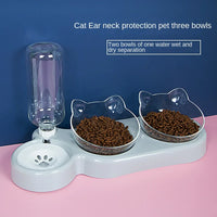 Pet SuppliesElevated Bowls for Cats and DogsDurable Double Cat and Dog Bowl FeedersElevated Cat Feeding and Drinking Supplies