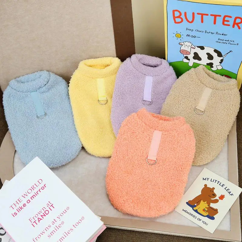 Winter Warm Plush Dog Sweater – Soft Pet Coat for Small Dogs & Puppies - BIG FRENCHIES