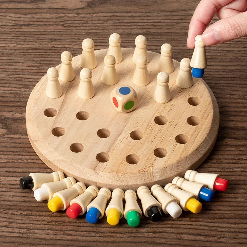 Wooden Memory Match Stick Chess Game – Montessori Learning Toy - BIG FRENCHIES
