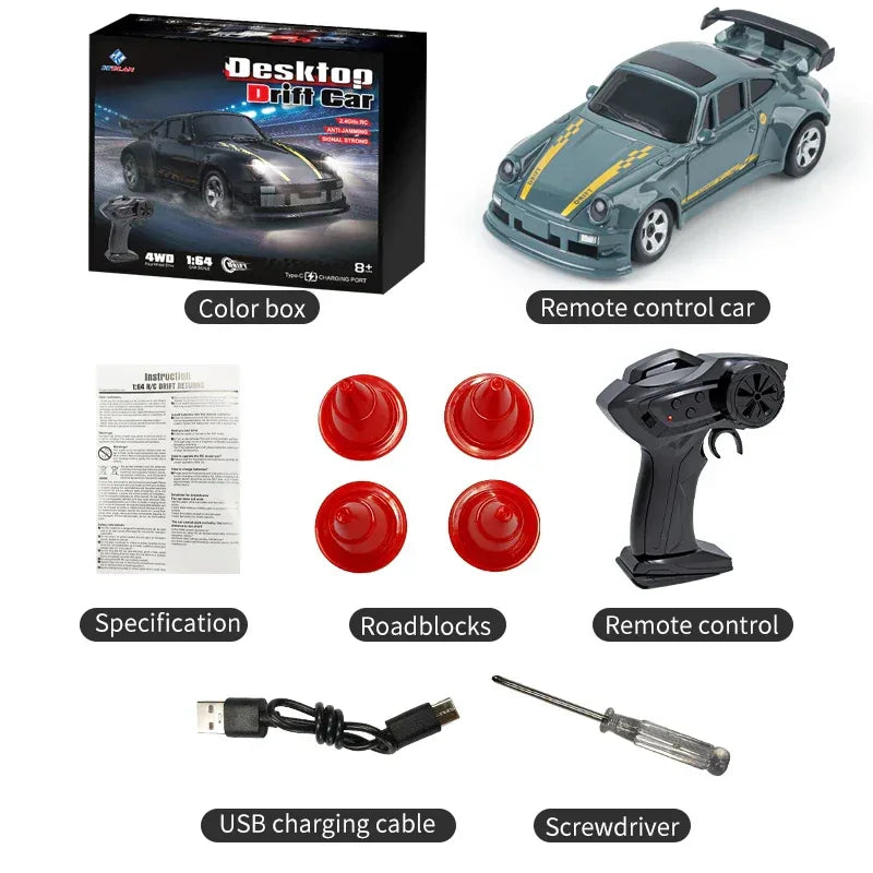 2025 KF20 1:64 Drift RC Car 4-Wheel Remote Control Racing Toy - BIG FRENCHIES