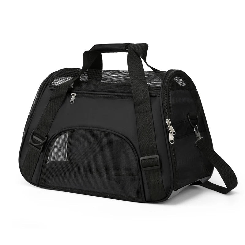 Portable Cat & Dog Carrier Bag – Foldable Breathable Travel Handbag - BIG FRENCHIES