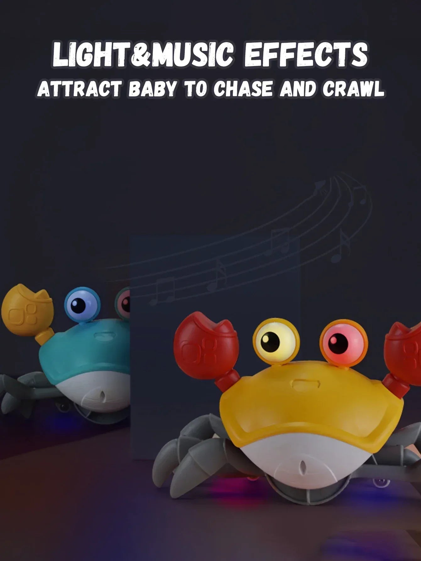 Auto-Sensing Escape Crab Toy – Crawling Baby Obstacle Avoiding Pet - BIG FRENCHIES